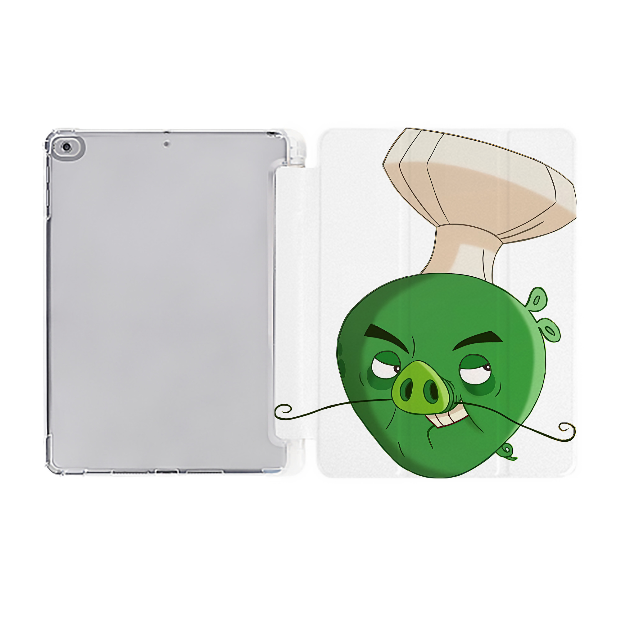 （画像用） Angry Birds アングリーバード IPad ケース ペン収納付き 三つ折りスタンド PUレザー×シリコン 対応機種9.5/10.5/10.9インチ